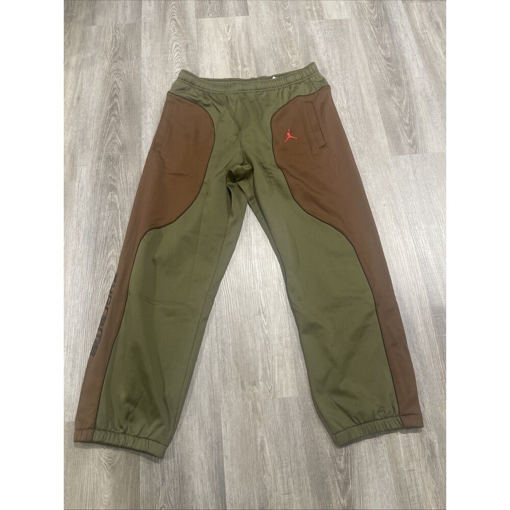 Supreme x Nike Air Jordan Polyester Track Pants Green/Brown Size L HF0832-395